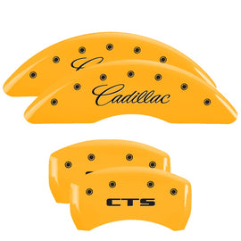 MGP Caliper Covers 35024SCTSYL Set of 4: Yellow finish, Black Cadillac / CTS
