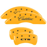 MGP Caliper Covers 35024SCTSYL Set of 4: Yellow finish, Black Cadillac / CTS