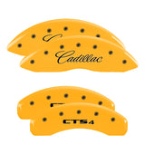 MGP Caliper Covers 35028SCT4YL Set of 4: Yellow finish, Black Cadillac / CTS4