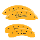 MGP Caliper Covers 35028SCTSYL Set of 4: Yellow finish, Black Cadillac / CTS