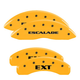 MGP Caliper Covers 35029SEXTYL Set of 4: Yellow finish, Black Escalade / EXT