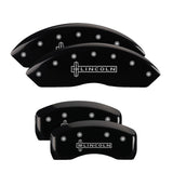 MGP Caliper Covers 36006SLCNBK Set of 4: Black finish, Silver Lincoln