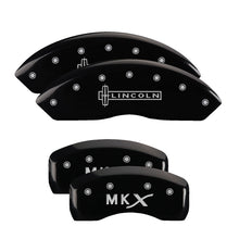 Load image into Gallery viewer, MGP Caliper Covers 36006SLCXBK Set of 4: Black finish, Silver Lincoln / MKX
