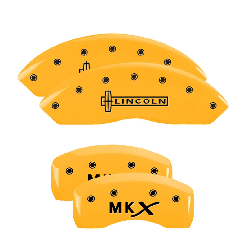 MGP Caliper Covers 36006SLCXYL Set of 4: Yellow finish, Black Lincoln / MKX