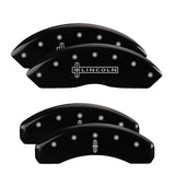 MGP Caliper Covers 36011SLC1BK Set of 4: Black finish, Silver Lincoln / Star logo