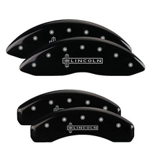 Load image into Gallery viewer, MGP Caliper Covers 36013SLCNBK Set of 4: Black finish, Silver Lincoln