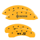 MGP Caliper Covers 36014SLCSYL Set of 4: Yellow finish, Black Lincoln / MKS
