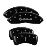 MGP Caliper Covers 36017SLC1BK Set of 4: Black finish, Silver Lincoln / Star logo