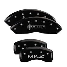 Load image into Gallery viewer, MGP Caliper Covers 36018SLCZBK Set of 4: Black finish, Silver Lincoln / MKZ