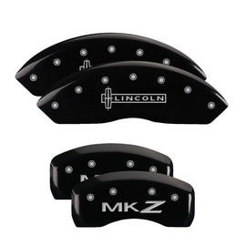 MGP Caliper Covers 36018SLCZBK Set of 4: Black finish, Silver Lincoln / MKZ