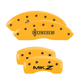 MGP Caliper Covers 36018SLCZYL Set of 4: Yellow finish, Black Lincoln / MKZ