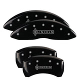 MGP Caliper Covers 36019SLCNBK Set of 4: Black finish, Silver Lincoln