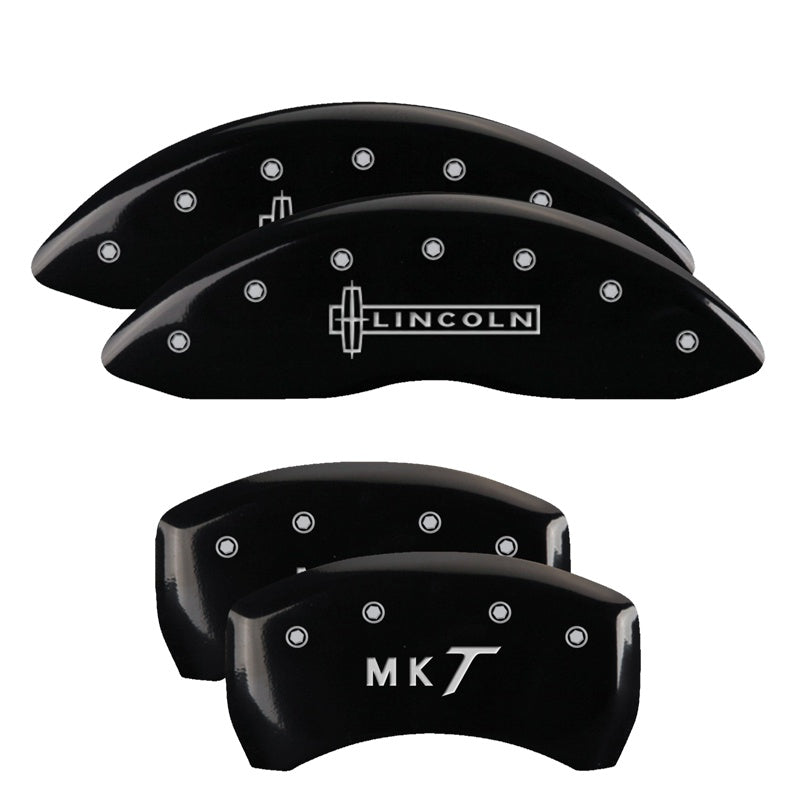 MGP Caliper Covers 36020SLMTBK Set of 4: Black finish, Silver Lincoln / MKT