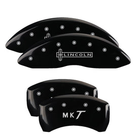 MGP Caliper Covers 36020SLMTBK Set of 4: Black finish, Silver Lincoln / MKT