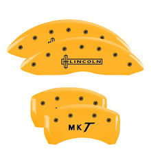 Load image into Gallery viewer, MGP Caliper Covers 36020SLMTYL Set of 4: Yellow finish, Black Lincoln / MKT
