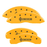 MGP Caliper Covers 36026SLCNYL Set of 4: Yellow finish, Black Lincoln
