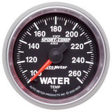 AutoMeter 3655 GAUGE, WATER TEMP, 2 1/16in, 100-260deg F, DIGITAL STEPPER MOTOR, SPORT-COMP II