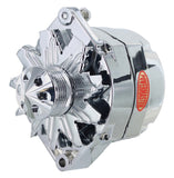 Powermaster Performance 37293-313 Alternator; 12si; 150 Amp; 100 Idle; 6 Groove Pulley; Cone; Chrome;