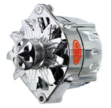 Powermaster Performance 37297-313 Smooth Look™ Alternator; 12si; 150 Amp; 100 Idle; 6 Groove Pulley; Cone; Chrome;