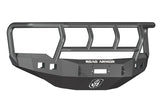 Road Armor 382R2B Stealth Winch Front Bumper; Titan II Guard; Satin Black; Square Fog Light Holes;
