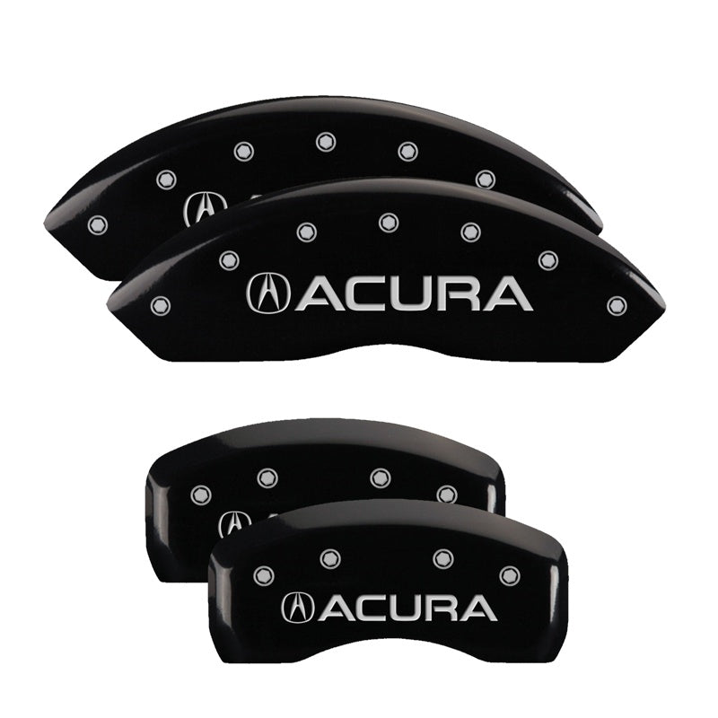 MGP Caliper Covers 39001SACUBK Set of 4: Black finish, Silver Acura