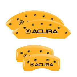 MGP Caliper Covers 39001SACUYL Set of 4: Yellow finish, Black Acura