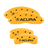 MGP Caliper Covers 39001SACUYL Set of 4: Yellow finish, Black Acura