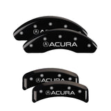 MGP Caliper Covers 39002SACUBK Set of 4: Black finish, Silver Acura