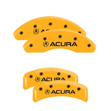 Load image into Gallery viewer, MGP Caliper Covers 39002SACUYL Set of 4: Yellow finish, Black Acura
