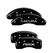Load image into Gallery viewer, MGP Caliper Covers 39003SRSXBK Set of 4: Black finish, Silver Acura / RSX
