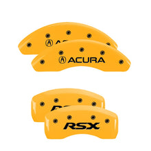 Load image into Gallery viewer, MGP Caliper Covers 39003SRSXYL Set of 4: Yellow finish, Black Acura / RSX