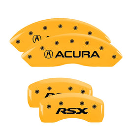 MGP Caliper Covers 39005SRSXYL Set of 4: Yellow finish, Black Acura / RSX