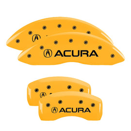 MGP Caliper Covers 39011SACUYL Set of 4: Yellow finish, Black Acura