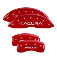 Load image into Gallery viewer, MGP Caliper Covers 39013SMDXRD Set of 4: Red finish, Silver Acura / MDX