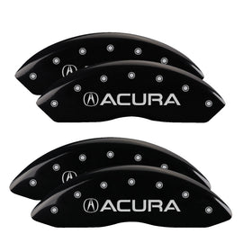 MGP Caliper Covers 39015SACUBK Set of 4: Black finish, Silver Acura