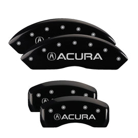 MGP Caliper Covers 39016SACUBK Set of 4: Black finish, Silver Acura