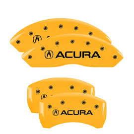 MGP Caliper Covers 39018SACUYL Set of 4: Yellow finish, Black Acura