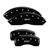 MGP Caliper Covers 39022SMGPBK Set of 4: Black finish, Silver MGP