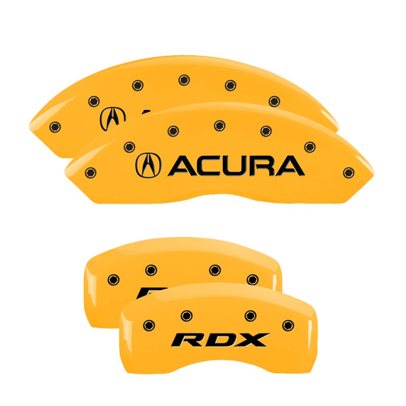 MGP Caliper Covers 39022SRDXYL Set of 4: Yellow finish, Black Acura / RDX