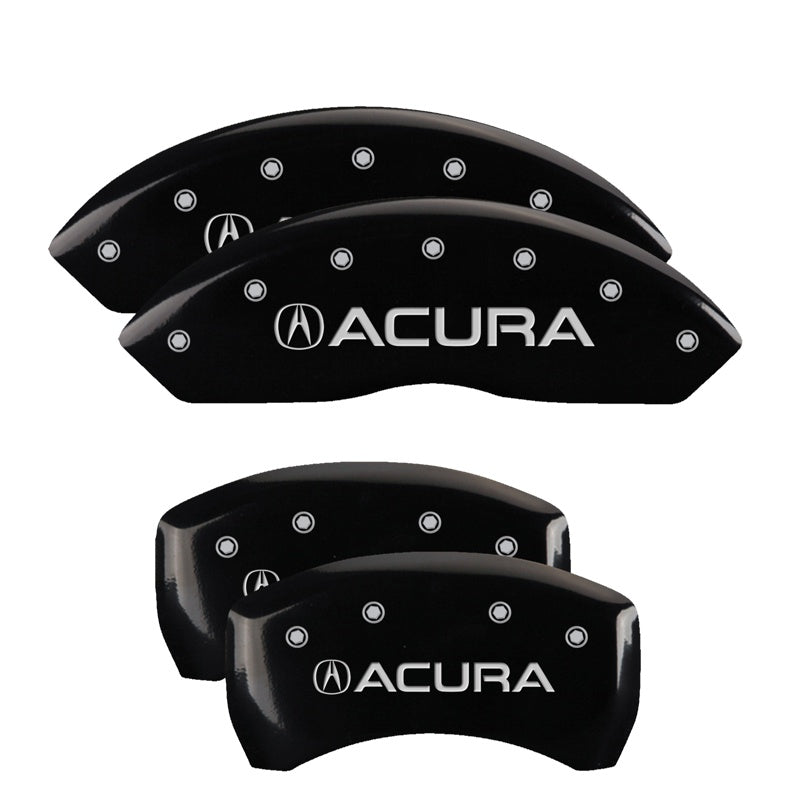 MGP Caliper Covers 39024SACUBK Set of 4: Black finish, Silver Acura