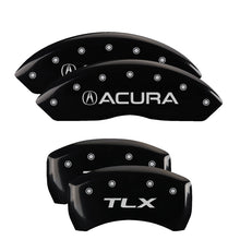 Load image into Gallery viewer, MGP Caliper Covers 39025STLXBK Set of 4: Black finish, Silver Acura / TLX