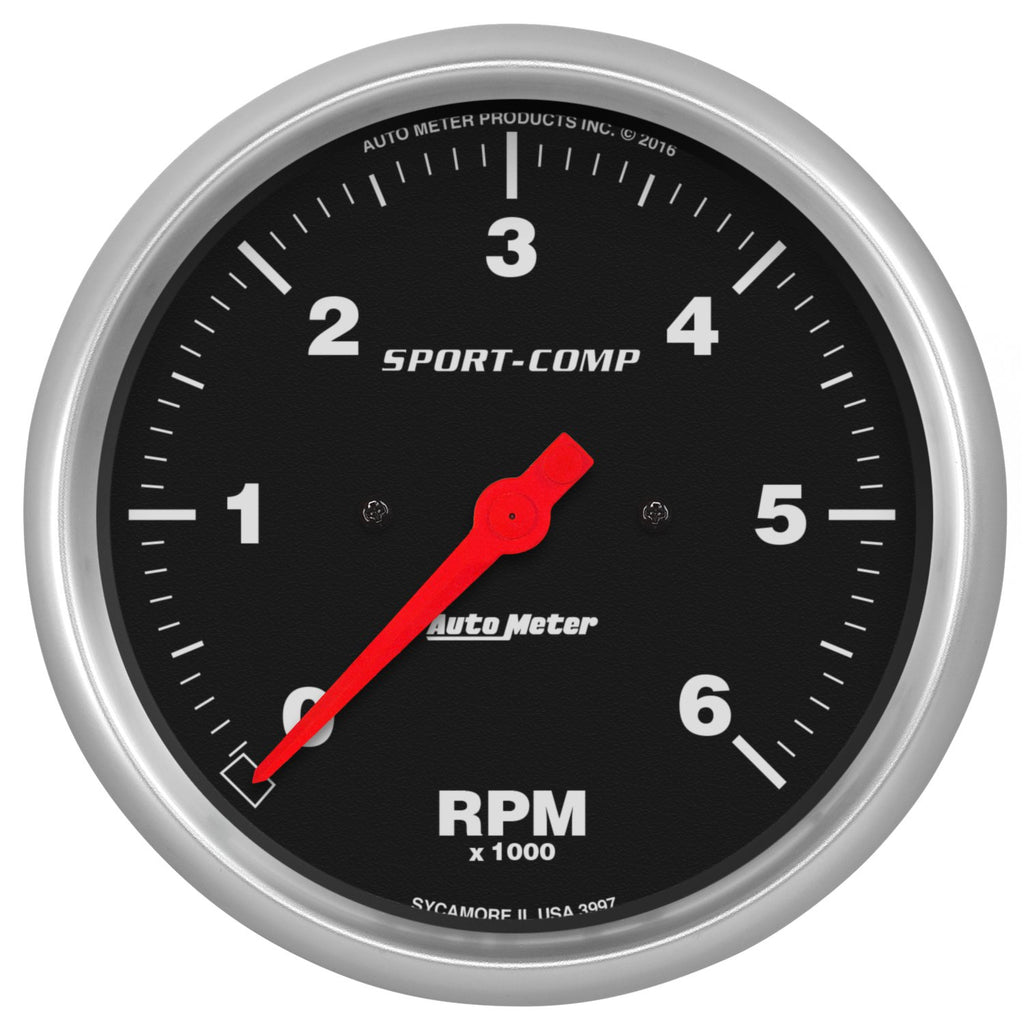 AutoMeter 3997 Traditional incandescent lighting illuminates around the perimeter of the dial