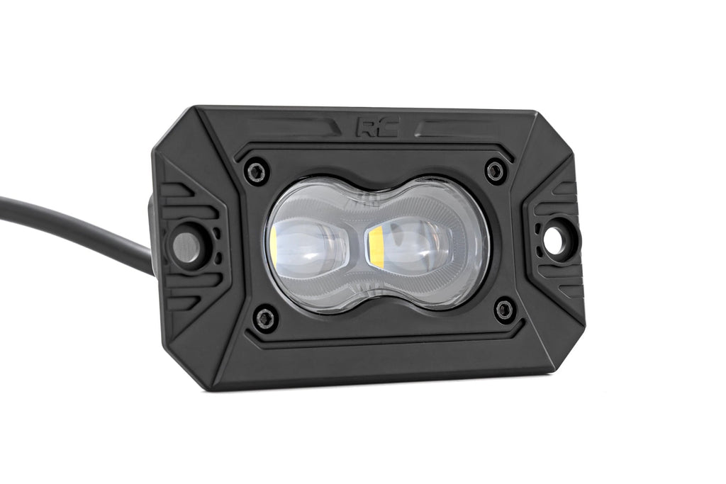 3x1.75 Inch Black Series LED Slim Aux | SAE Fog | Flush Mount | Pair