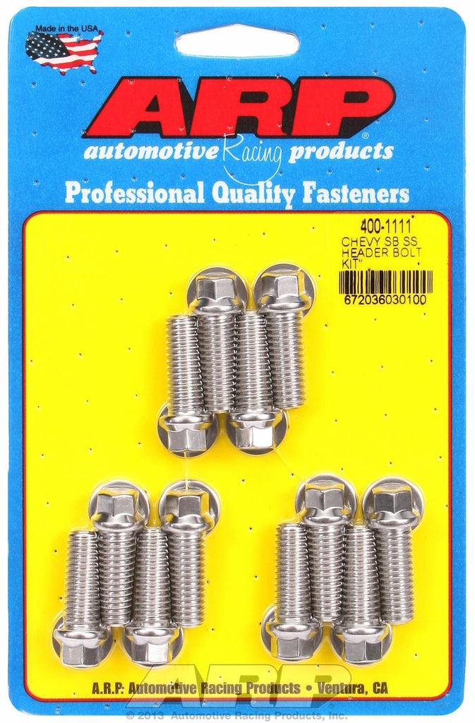 ARP 400-1111 SBC SS HEX HDR BOLT KIT