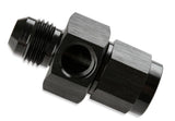 Mr Gasket 400199-BL Mr. Gasket - 6 AN Male-Female Fuel Pressure Gauge Adapter w/1/8'' NPT Port-Black