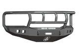 Road Armor 407R2B Stealth Winch Front Bumper; Titan II Guard; Satin Black; Square Fog Light Holes;