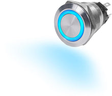 Load image into Gallery viewer, BLUE SEA 4160-BSS SWITCH BUTTON SS 10A OFF-ON BLUE