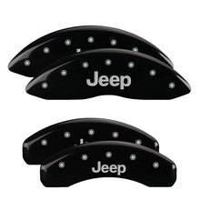 Load image into Gallery viewer, MGP Caliper Covers 42004SJEPBK Set of 4: Black finish, Silver JEEP