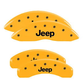 MGP Caliper Covers 42004SJEPYL Set of 4: Yellow finish, Black JEEP