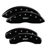 MGP Caliper Covers 42005SMGPBK Set of 4: Black finish, Silver MGP